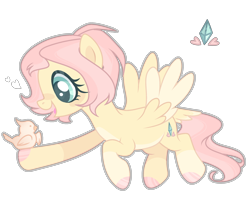 Size: 1004x796 | Tagged: safe, artist:jisootheartist, artist:lazuli, edit, fluttershy, bird, pegasus, pony, alternate design, base used, female, flying, mare, simple background, smiling, solo, transparent background