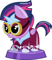 Size: 2592x2971 | Tagged: safe, artist:phucknuckl, derpibooru import, masked matter-horn, twilight sparkle, twilight sparkle (alicorn), alicorn, pony, my little pocket ponies, chibi, cute, female, pocket ponies, power ponies, simple background, smiling, solo, transparent background, twiabetes