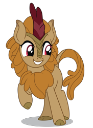 Size: 4553x6239 | Tagged: safe, artist:dragonchaser123, derpibooru import, fern flare, kirin, sounds of silence, absurd resolution, background kirin, cloven hooves, female, raised hoof, simple background, smiling, solo, transparent background