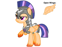 Size: 4500x3375 | Tagged: safe, artist:avatarmicheru, oc, oc:radiant shield, pegasus, pony, female, helmet, mare, offspring, parent:flash sentry, parent:twilight sparkle, parents:flashlight, simple background, solo, transparent background