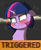 Size: 104x128 | Tagged: safe, artist:captainpudgemuffin, derpibooru import, edit, twilight sparkle, pony, unicorn, blushing, cropped, meme, picture for breezies, reaction image, triggered