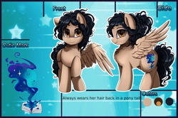 Size: 3337x2212 | Tagged: safe, artist:pridark, oc, oc only, pegasus, pony, commission, cutie mark, female, mare, reference sheet, solo, spread wings, wings