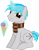 Size: 2888x3664 | Tagged: safe, artist:mlpcreativelab, derpibooru import, oc, oc:atom front, pony, unicorn, .ai available, clothes, food, ice cream, looking at you, magic, request, scar, scarf, simple background, sitting, smiling, solo, transparent background, vector