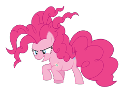 Size: 1738x1307 | Tagged: safe, edit, edited screencap, screencap, pinkie pie, earth pony, pony, the ending of the end, background removed, bell, chaos magic, chaos pinkie, female, grogar's bell, mare, open mouth, ponk, simple background, smiling, solo, transparent background, vector