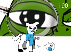 Size: 800x600 | Tagged: safe, artist:ilovepuk:3, oc, earth pony, pony, 1000 hours in ms paint, background pony strikes again, male, meme, pepe the frog, size difference