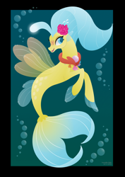 Size: 1024x1448 | Tagged: safe, artist:lavenderrain24, derpibooru import, princess skystar, seapony (g4), my little pony: the movie, female, lineless, open mouth, smiling, solo, underwater