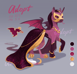 Size: 700x673 | Tagged: safe, artist:brazhnik, derpibooru import, oc, alicorn, adoptable, advertisement, gold, solo