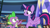 Size: 1280x720 | Tagged: safe, derpibooru import, screencap, spike, twilight sparkle, twilight sparkle (alicorn), alicorn, dragon, father knows beast, book, ladder, library, pointing, twilight's castle, twilight's castle library