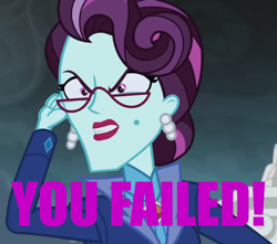 Size: 1018x900 | Tagged: safe, edit, edited screencap, screencap, principal abacus cinch, equestria girls, friendship games, angry, caption, cropped, faic, female, image macro, meme, quote, reaction image, solo, team fortress 2, text, the administrator, you failed