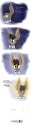 Size: 1280x4800 | Tagged: safe, artist:heir-of-rick, derpibooru import, doctor whooves, earth pony, pony, bowtie, bust, comic, dialogue, ear fluff, eleventh doctor, eyes closed, hidden cane, impossibly large ears, looking at you, male, regeneration, smiling, solo, stallion