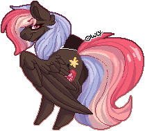 Size: 209x190 | Tagged: safe, artist:owl-clockwork, derpibooru import, oc, oc only, oc:cherry bomb, pegasus, pony, female, mare, offspring, parent:dumbbell, parent:rainbow dash, parents:dumbdash, pixel art, simple background, solo, transparent background