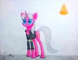 Size: 1157x892 | Tagged: safe, artist:dialysis2day, oc, oc:cora, pony, unicorn, clothes, female, jacket, mare, solo, traditional art