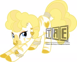 Size: 3000x2444 | Tagged: safe, artist:theartsyemporium, oc, oc:golden heart, zebra, albino, iwtcird, meme