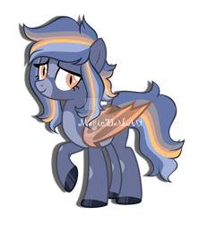 Size: 1024x1152 | Tagged: safe, artist:magicdarkart, derpibooru import, oc, bat pony, pony, deviantart watermark, obtrusive watermark, simple background, solo, transparent background, watermark