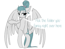 Size: 4000x3000 | Tagged: safe, artist:kxttponies, derpibooru import, oc, oc:folder fancy, pegasus, pony, bipedal, female, mare, simple background, solo, transparent background