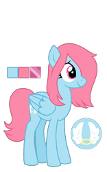 Size: 800x1280 | Tagged: safe, artist:sandwichbuns, derpibooru import, oc, oc:gale wings, pegasus, pony, female, magical lesbian spawn, mare, offspring, parent:fluttershy, parent:rainbow dash, parents:flutterdash, reference sheet, simple background, solo, transparent background