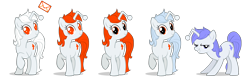 Size: 2500x800 | Tagged: safe, artist:monkeyjay, oc, oc only, oc:discentia, oc:karma, pony, unicorn, /r/mylittlepony, cutie mark, downvote, female, glowing eyes, mail, mare, mascot, multeity, palette swap, ponified, recolor, reddit, reference, reference sheet, simple background, standing, transparent background, upvote, vector, white hair