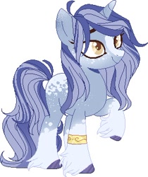 Size: 302x359 | Tagged: safe, artist:blue-versper, artist:selenaede, oc, oc only, pony, unicorn, base used, female, mare, offspring, parent:hoo'far, parent:trixie, parents:trixfar, simple background, solo, unshorn fetlocks, white background