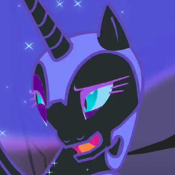 Size: 378x378 | Tagged: safe, derpibooru import, screencap, nightmare moon, alicorn, pony, friendship is magic, animation error, armor, cropped, faic, female, great moments in animation, hoers, mun, open mouth, reaction image, solo, wat