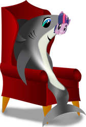 Size: 500x739 | Tagged: artist needed, source needed, safe, artist:lunar harmony, oc, oc:santa pone, shark