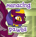 Size: 151x157 | Tagged: safe, derpibooru import, sphinx (character), sphinx, caption, expand dong, exploitable meme, gameloft, image macro, meme, menacing, paws, wow! glimmer