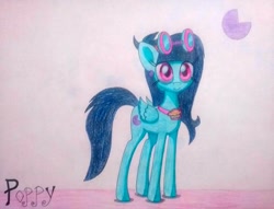 Size: 1165x891 | Tagged: safe, artist:dialysis2day, oc, oc:poppy, pegasus, pony, female, goggles, mare, solo, traditional art