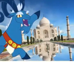 Size: 600x500 | Tagged: safe, screencap, grogar, broken hoof, india, taj mahal, the most evil q&a ever