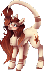 Size: 2676x4284 | Tagged: safe, artist:mauuwde, derpibooru import, oc, oc only, oc:maple dawn, pony, unicorn, female, leonine tail, long tail, mare, raised tail, simple background, solo, tail, transparent background, unshorn fetlocks