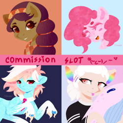 Size: 800x800 | Tagged: safe, oc, pony, auction, bust, commission, commissions open, full body, half body, photo, portrait, sfw commissions, solo