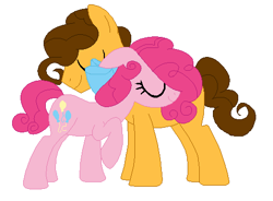 Size: 495x364 | Tagged: safe, artist:clammmm, cheese sandwich, pinkie pie, earth pony, pony, cheesepie, female, male, shipping, simple background, straight, white background