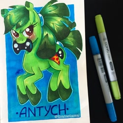 Size: 1080x1080 | Tagged: safe, artist:antych, derpibooru import, oc, oc only, solo, traditional art