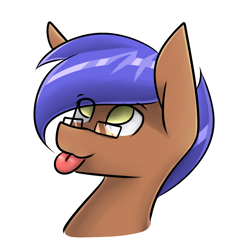 Size: 1500x1500 | Tagged: safe, artist:biepbot, oc, oc only, oc:odyssey flash, pegasus, pony, :p, glasses, tongue out