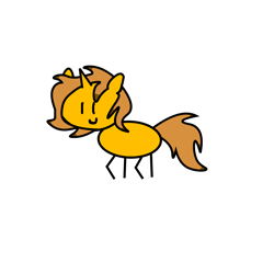 Size: 1960x1960 | Tagged: safe, artist:skyarrow, derpibooru import, oc, oc:amber honeycombs, pony, unicorn, female, round trip's mlp season 8 in a nutshell, simple background, solo, stick pony, style emulation, transparent background