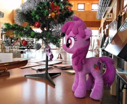 Size: 2048x1677 | Tagged: safe, artist:hihin1993, berry punch, berryshine, twilight sparkle, christmas, christmas tree, holiday, irl, japan, photo, plushie, tree