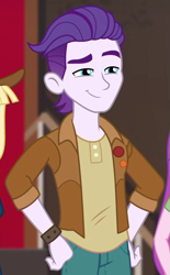 Size: 495x800 | Tagged: safe, screencap, dirk thistleweed, better together, equestria girls, cropped, how to backstage, solo focus