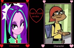 Size: 1111x720 | Tagged: safe, artist:ktd1993, aria blaze, equestria girls, ariaucker, crush, danny phantom, meme, shipping meme, tucker foley, tuckerblaze