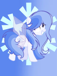 Size: 960x1280 | Tagged: safe, artist:crystalraimbow, derpibooru import, oc, oc:crystal snow, pony, female, glass wings, mare, solo