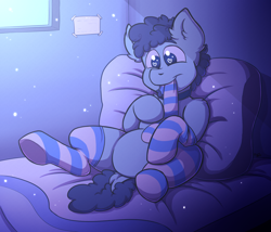 Size: 2000x1714 | Tagged: safe, artist:kinky_spy, derpibooru import, oc, oc only, oc:kizer, pony, clothes, cute, heart eyes, male, socks, solo, stallion, striped socks, wingding eyes, ych result