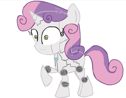 Size: 1089x851 | Tagged: safe, artist:trolllightsparkle, derpibooru import, sweetie belle, sweetie bot, pony, robot, robot pony