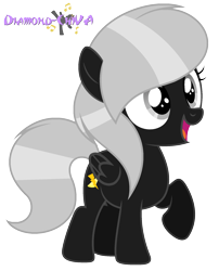 Size: 1708x2112 | Tagged: safe, artist:diamond-chiva, derpibooru import, oc, oc:lightning flash, pony, female, filly, simple background, solo, transparent background