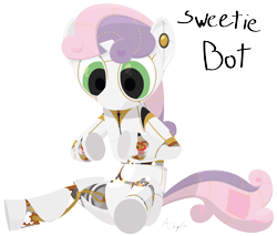 Size: 8606x7325 | Tagged: safe, artist:anglophobia, derpibooru import, sweetie belle, sweetie bot, pony, robot, robot pony, absurd resolution