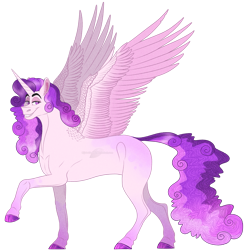 Size: 1215x1232 | Tagged: safe, artist:bijutsuyoukai, derpibooru import, oc, oc only, oc:gossamer meadow, alicorn, pony, female, mare, simple background, solo, transparent background