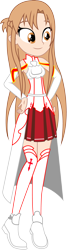 Size: 1338x4963 | Tagged: safe, artist:katnekobase, artist:lhenao, equestria girls, barely eqg related, base used, crossover, equestria girls-ified, simple background, sword art online, transparent background, yuuki asuna