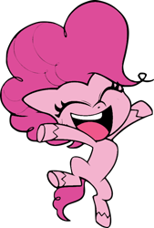 Size: 520x770 | Tagged: artist needed, safe, artist:icey-wicey-1517, color edit, edit, pinkie pie, earth pony, pony, my little pony: pony life, colored, female, happy, jumping, lineart, mare, open mouth, simple background, smiling, transparent background, unshorn fetlocks, vector