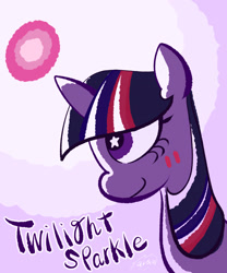 Size: 1701x2041 | Tagged: safe, artist:garammasara, twilight sparkle, pony, unicorn, blushing, grin, smiling, solo, starry eyes, wingding eyes