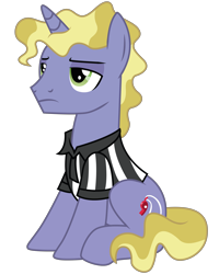 Size: 4000x5000 | Tagged: safe, artist:dragonchaser123, ponet, pony, unicorn, 2 4 6 greaaat, absurd resolution, alternate cutie mark, background pony, clothes, male, simple background, sitting, solo, transparent background, unamused, vector