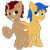 Size: 2200x2200 | Tagged: safe, artist:markcupfisher, derpibooru import, oc, oc only, oc:markcup&kevinteacup, pegasus, pony, unicorn, 2019 community collab, derpibooru community collaboration, male, simple background, transparent background