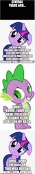 Size: 500x2457 | Tagged: safe, edit, spike, twilight sparkle, dragon, comic, flashback, implied princess celestia