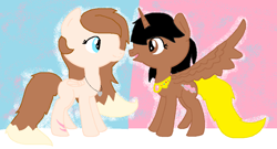 Size: 1018x551 | Tagged: safe, artist:xgalacticxstudios18x, oc, alicorn, earth pony, pony, alicorn oc