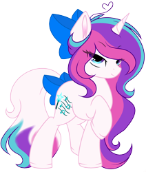 Size: 1684x1984 | Tagged: safe, artist:angelamusic13, derpibooru import, oc, oc:magical melody, pony, unicorn, bow, female, hair bow, mare, simple background, solo, tail bow, transparent background